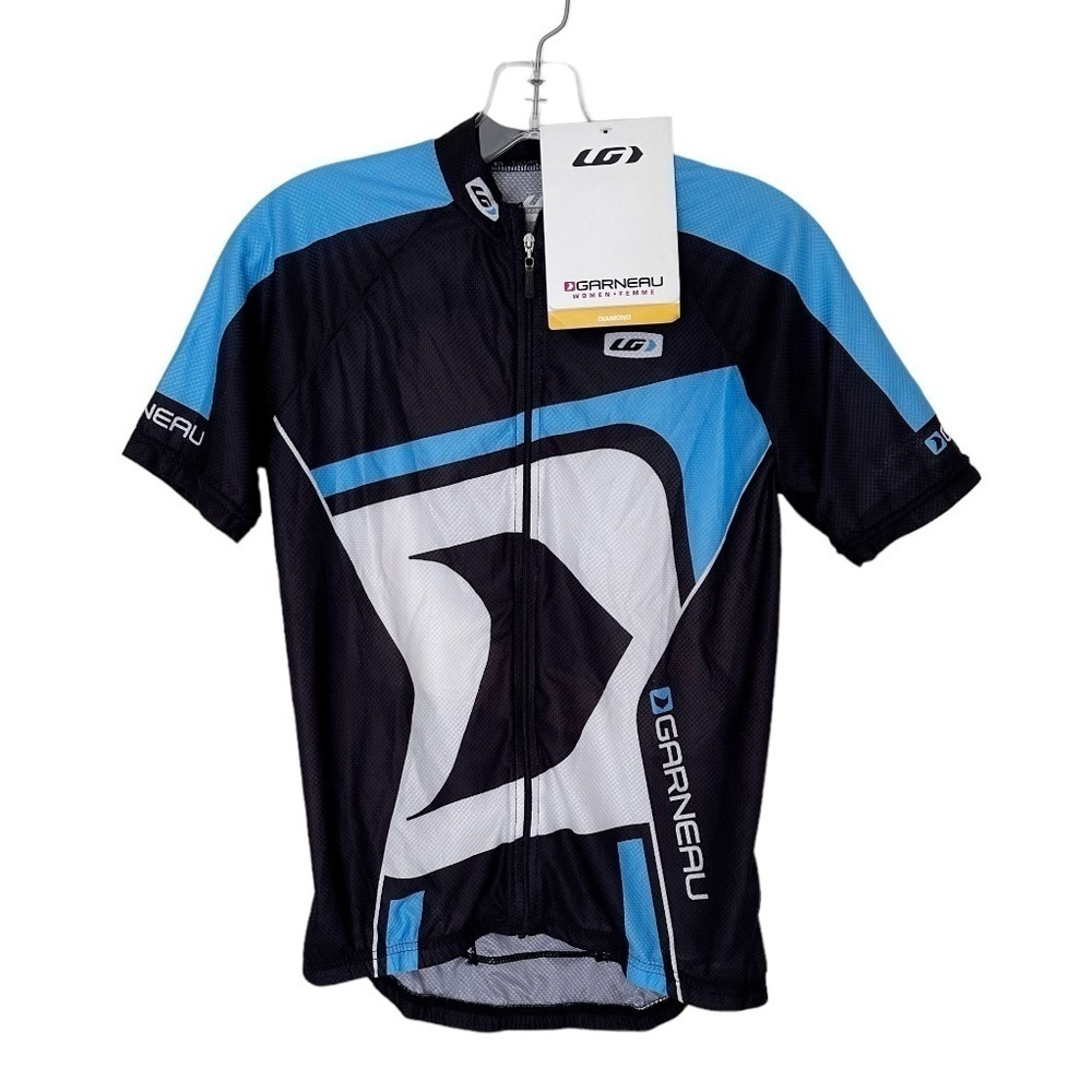 Garneau Cycling Jersey Short Sleeve Shirt Full Zip Size Medium
